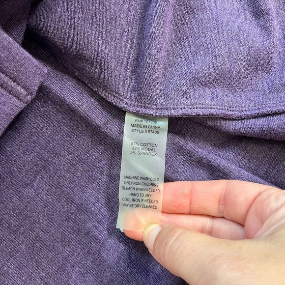 Soft Surroundings Purple La Parisienne Jacket Coat Toggle Button NWOT Size 1X - Picture 5 of 8